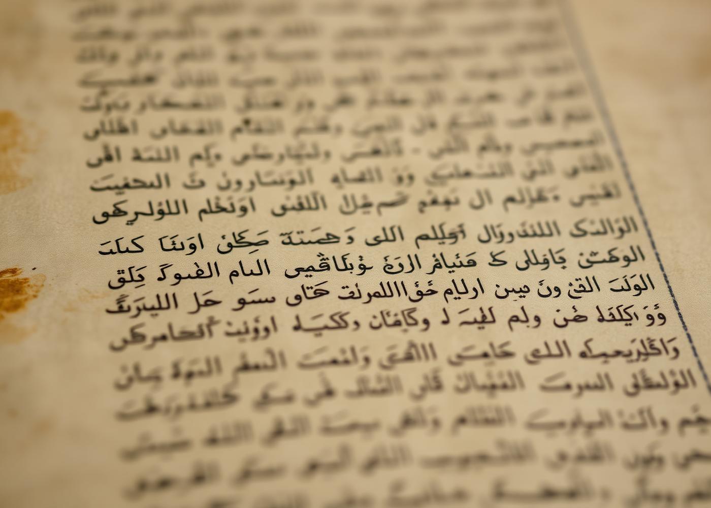 Detail of an aged manuscript page